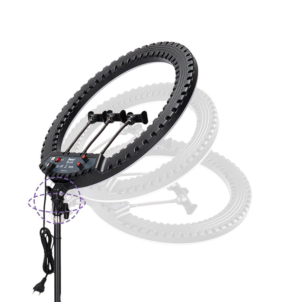 Jmary FM-21R Uzaktan Kumandalı 52cm Işıklı Telefon Tutucu Ring Light Siyah