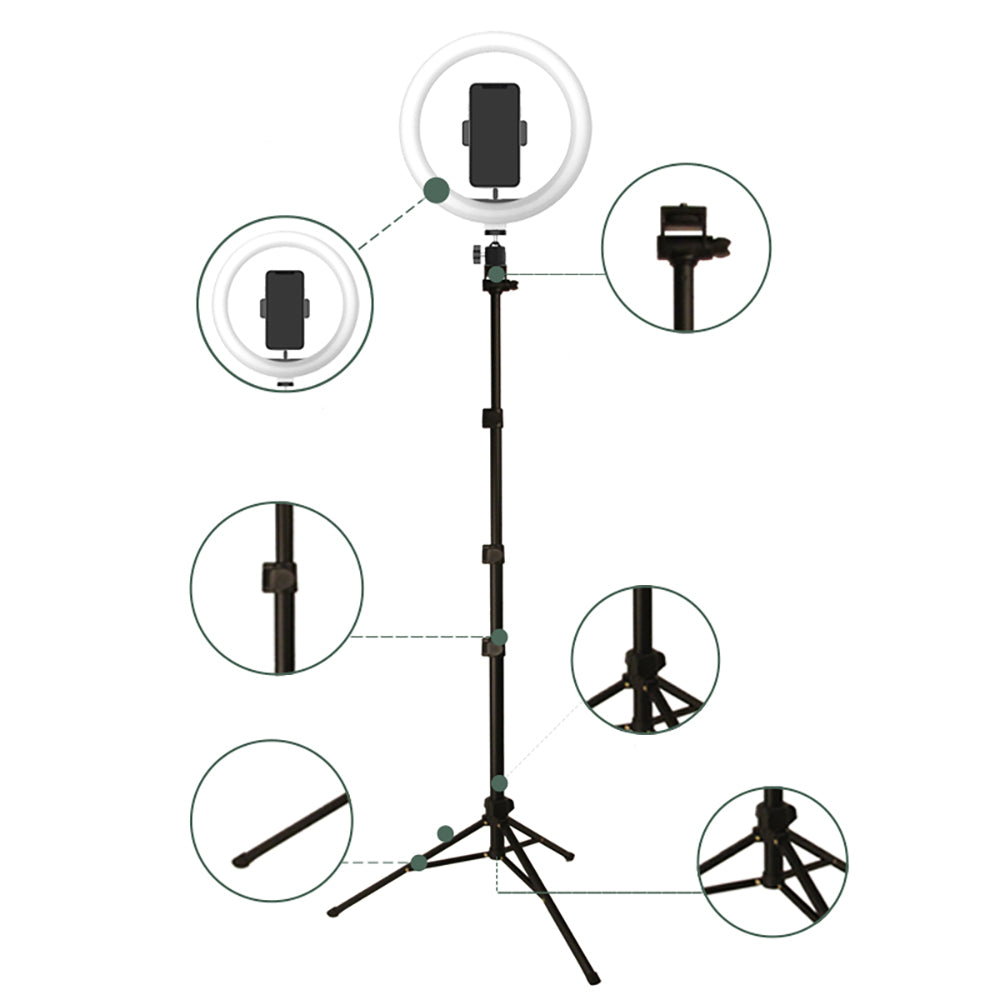 Jmary FM-536A Bluetooth Kumandalı Tripod Telefon Tutucu Ring Light Siyah