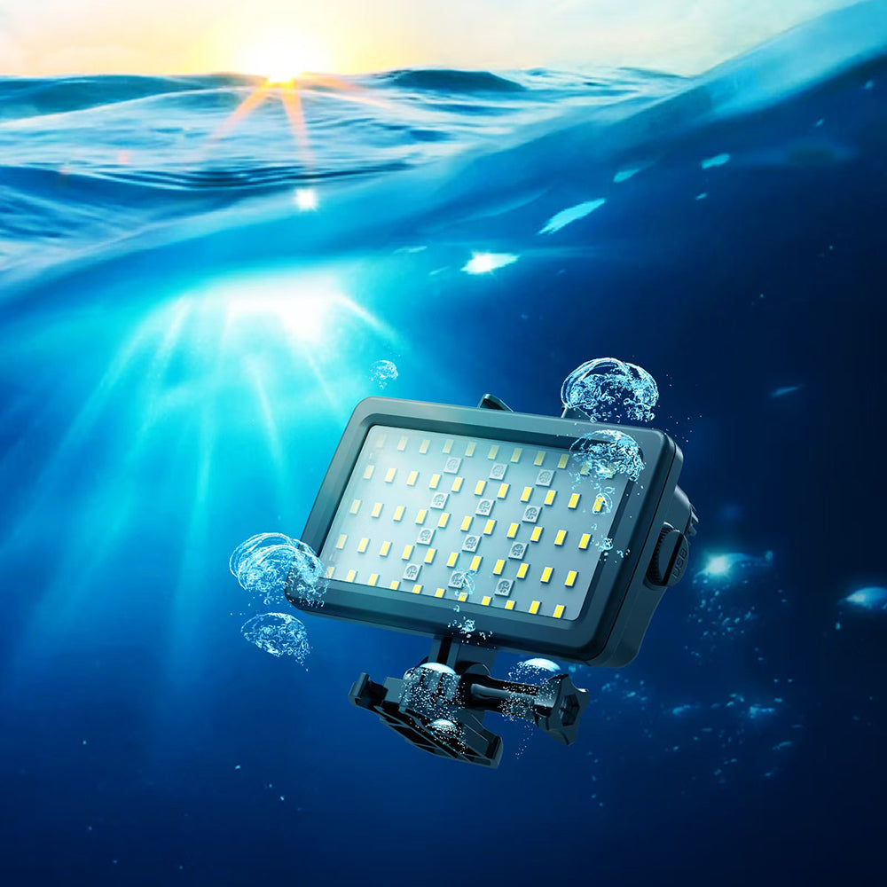 Jmary FM-72RGB IPX8 Certified RGB Underwater Camera Light Black