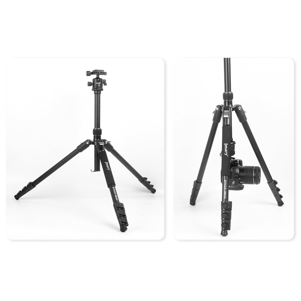 Jmary KT3255NB30 3 Kademeli 164.5cm Fonksiyonel Ayrılabilir Monopod Tasarım Başlıklı Tripod Siyah