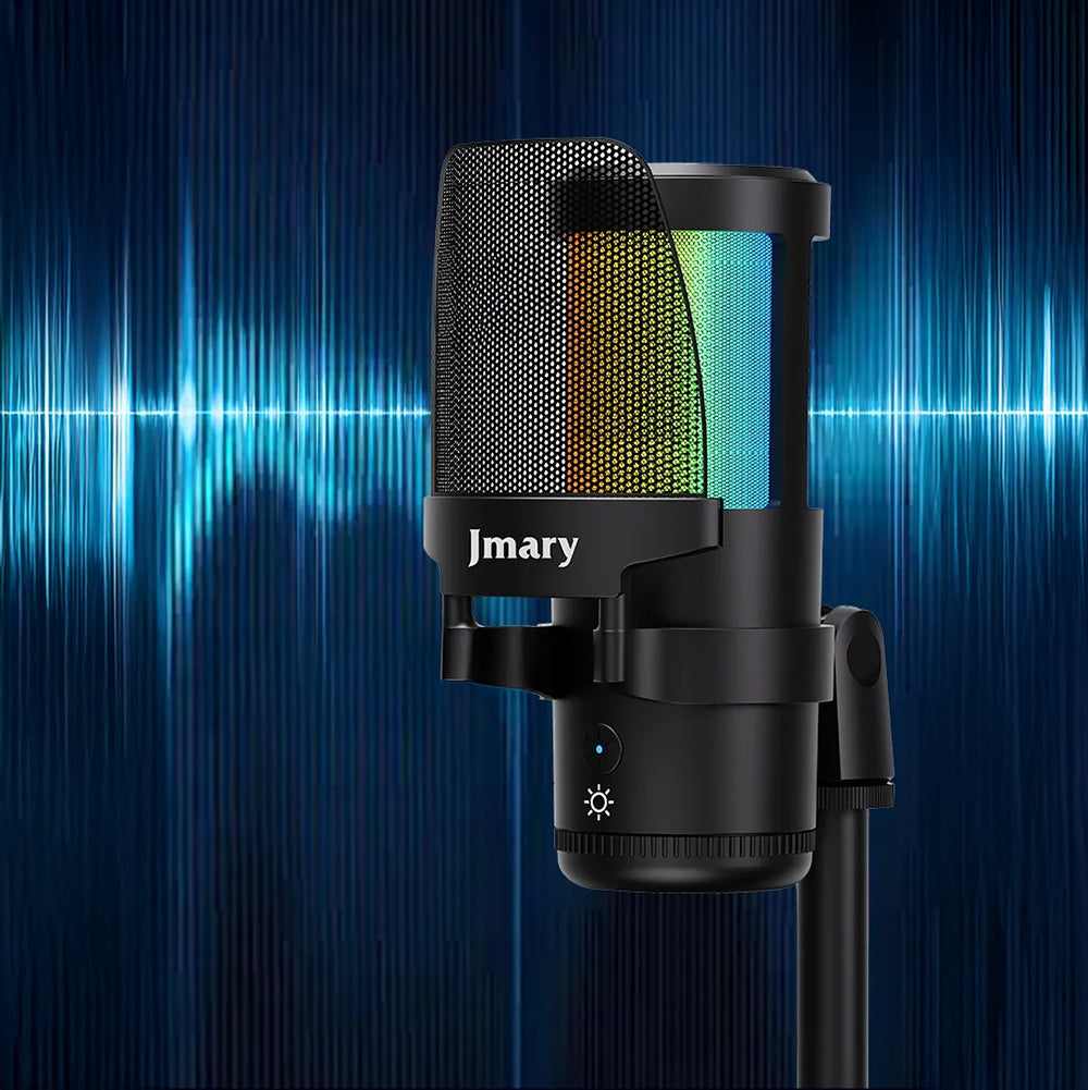 Jmary MC-PW13 Ayrılabilen Pop Filtreli Gürültü Önleyici 360° Dönebilen Tak Çalıştır USB Mikrofon Siyah