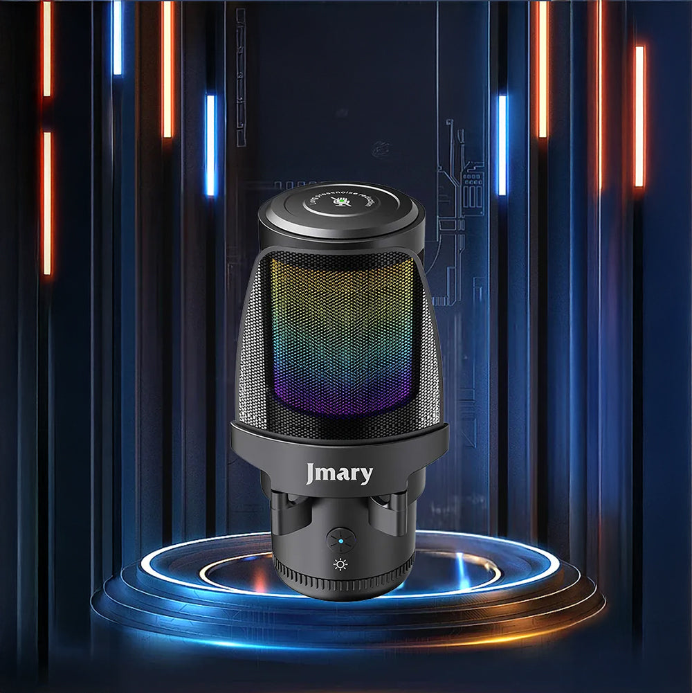 Jmary MC-PW13 Ayrılabilen Pop Filtreli Gürültü Önleyici 360° Dönebilen Tak Çalıştır USB Mikrofon Siyah