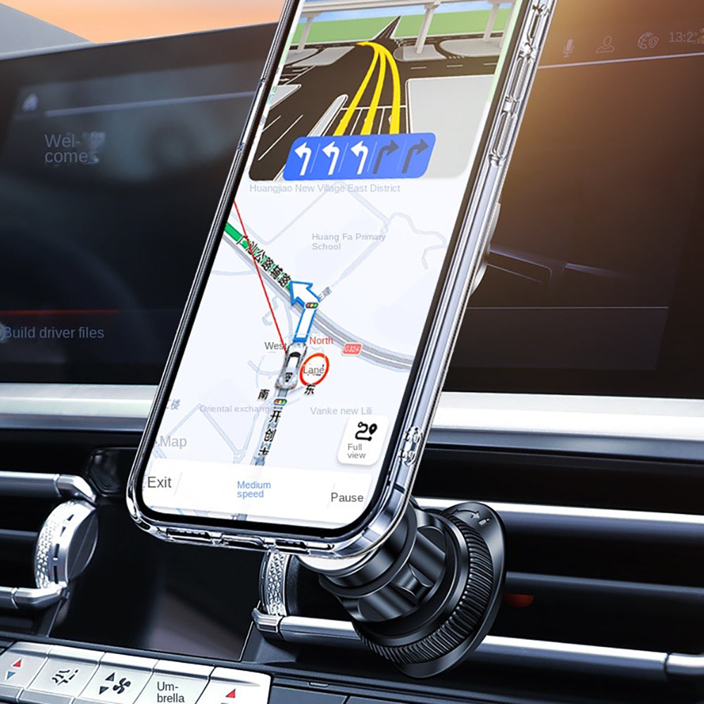 Jmary MH-78 Havalandırma Tasarımlı Magnetik Araç Telefon Tutucu Siyah