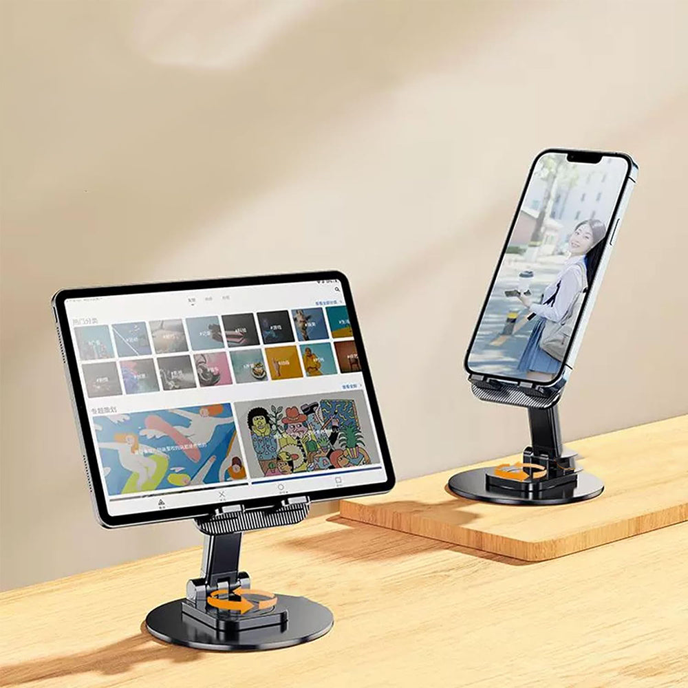 Jmary MK-59 Adjustable Foldable 360 Degree Rotating Phone and Tablet Stand Black