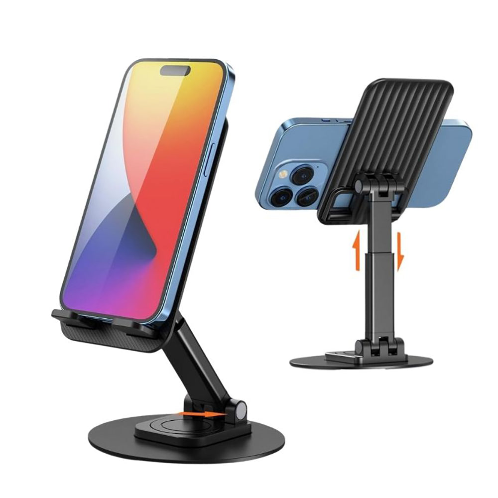 Jmary MK-59 Adjustable Foldable 360 Degree Rotating Phone and Tablet Stand Black