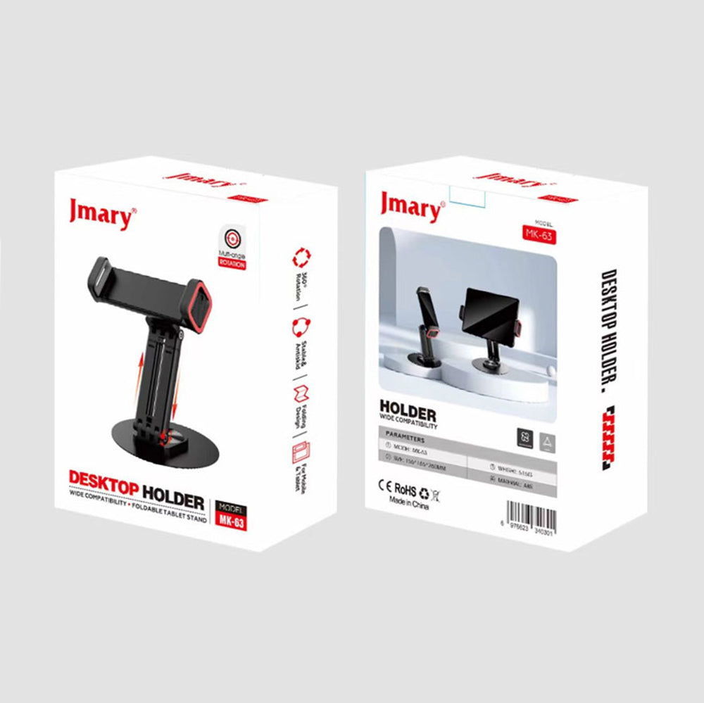 Jmary MK-63 Ayarlanabilir Katlanabilir 360 Derece Dönebilen Telefon ve Tablet Standı Siyah