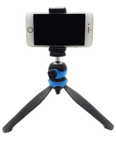 Jmary MT-20 Tripod 360 Derece Oynar Başlıklı Çok Yönlü Kısa Telefon Sabitleyici 16 cm Mavi