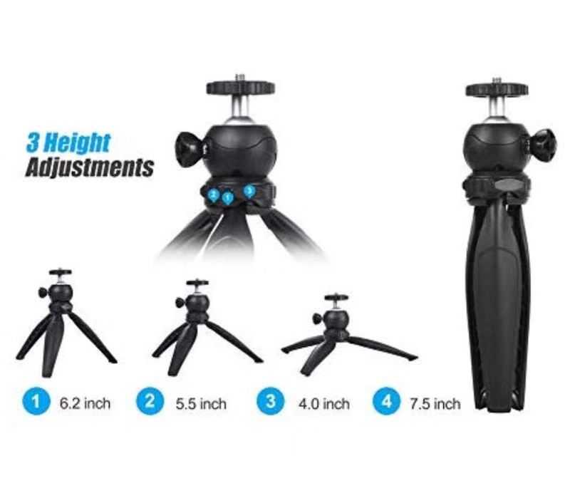 Jmary MT-20 Tripod 360 Derece Oynar Başlıklı Çok Yönlü Kısa Telefon Sabitleyici 16 cm Kırmızı
