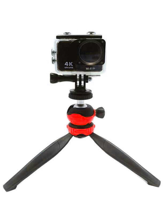 Jmary MT-20 Tripod 360 Derece Oynar Başlıklı Çok Yönlü Kısa Telefon Sabitleyici 16 cm Kırmızı