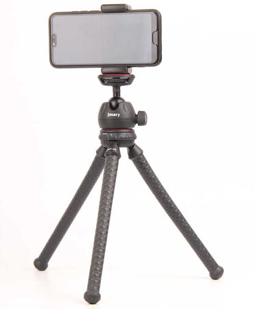 Jmary MT-25 Tripod Flexible Ahtapot Ayak Tasarımlı Tripod Telefon Sabitleyici 30 cm Siyah