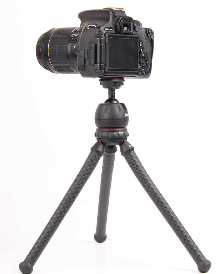 Jmary MT-25 Tripod Flexible Ahtapot Ayak Tasarımlı Tripod Telefon Sabitleyici 30 cm Siyah