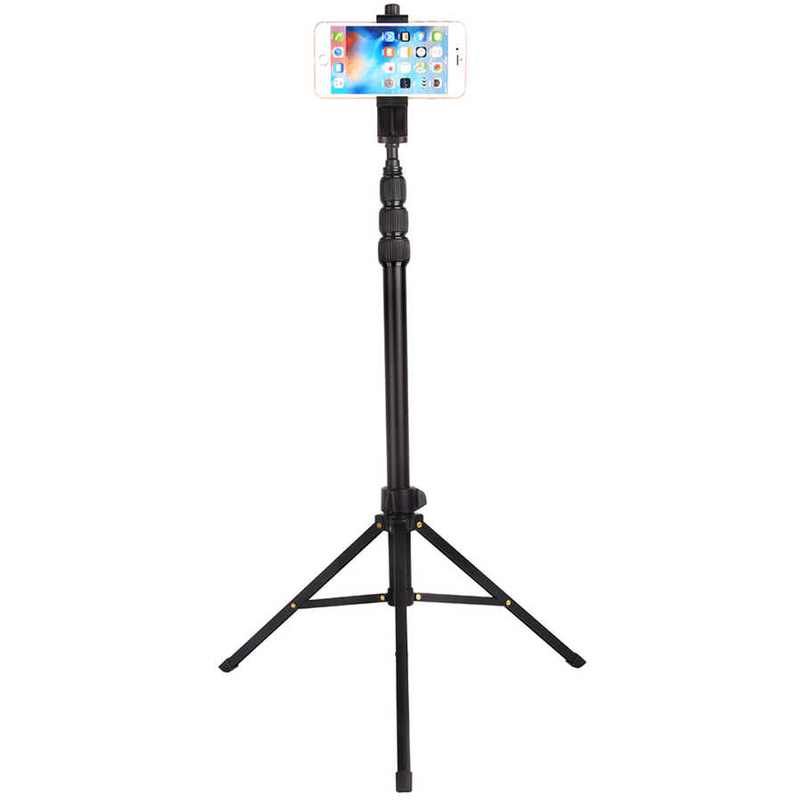 Jmary MT-45 Tripod 168 cm 360 Derece Dönebilen Başlık 3 Kademeli Yükseklik Ayarı Siyah