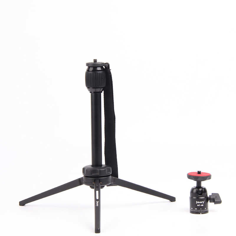 Jmary MT-68 Profesyonel Tripod 360 Derece Dönebilen Başlık 2 Kademeli Yükseklik 39.5 cm Siyah