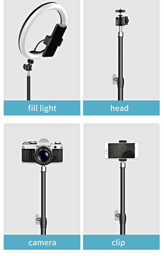 Jmary MT-75 Tripod 3 Kademeli Yükseklik Ayarlı Katlanabilir Kompakt Tasarım 210 cm Siyah