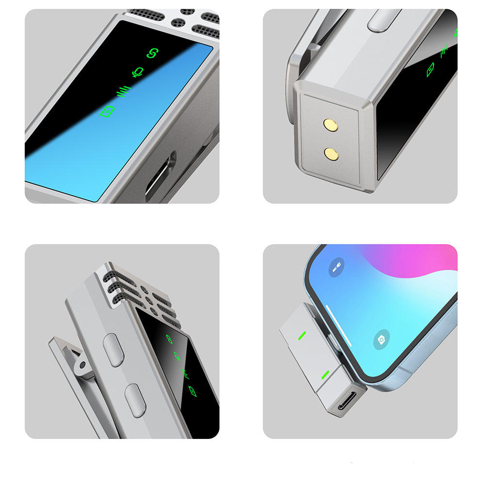 Jmary MW-15 Lightning Portlu Kablosuz Yaka Mikrofonu Gri