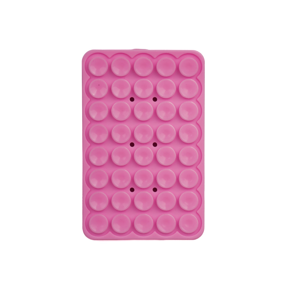 Square Kiss 01 Silicone Phone Holder Light Pink