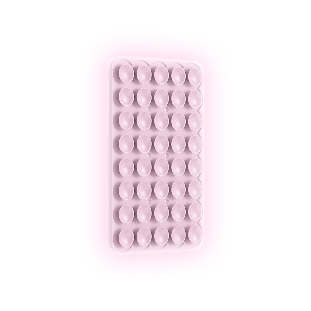 Square Kiss 02 Fluorescent Silicone Phone Holder Pink