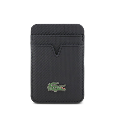 Lacoste Orjinal Lisanslı 2 Hazneli PU Pike Desenli İkonik Timsah Dokuma Logolu Magnetik Kartlık