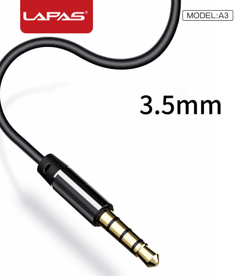 Lapas A3 3.5mm Headphones Black-Green