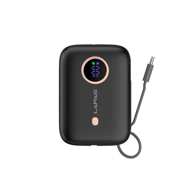 Lapas LP-PW001 Dijital LED Göstergeli Type-C Kablolu Taşınabilir Powerbank 10.000mAh