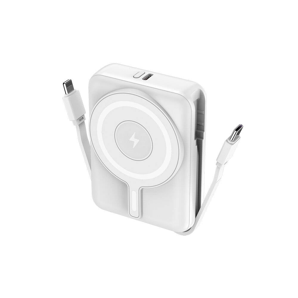 Lapas LP-PW002 Digital LED Display Type-C & Lightning Wireless Portable Power Bank 10,000mAh Black