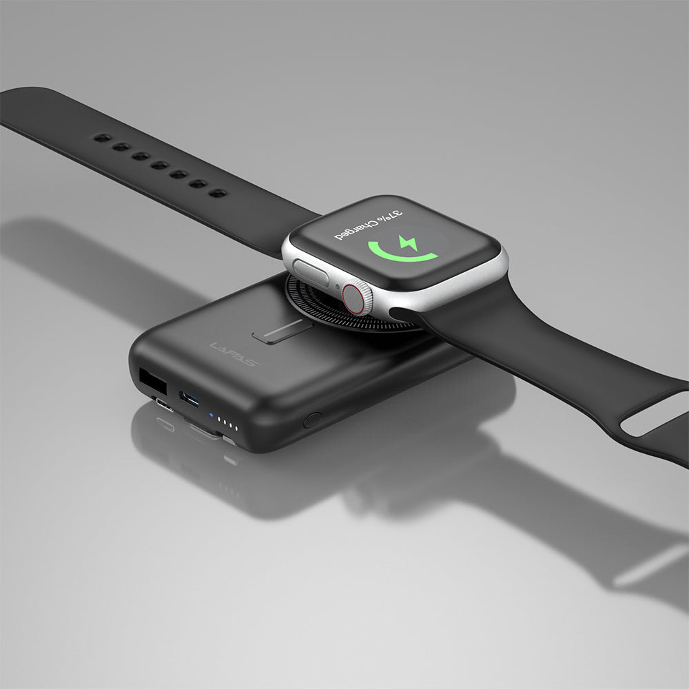Lapas LP-PW004 Smart Watch Wireless Powerbank with Wireless Charging 10000mAh 15W Black