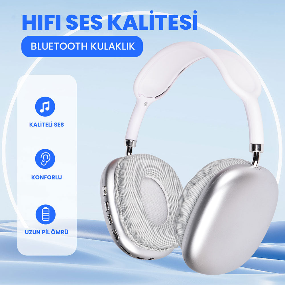 Lapas P10 Hi-Fi Ses Kalitesi Ayarlanabilir ve Katlanabilir Kulak Üstü Bluetooth Kulaklık Yeşil