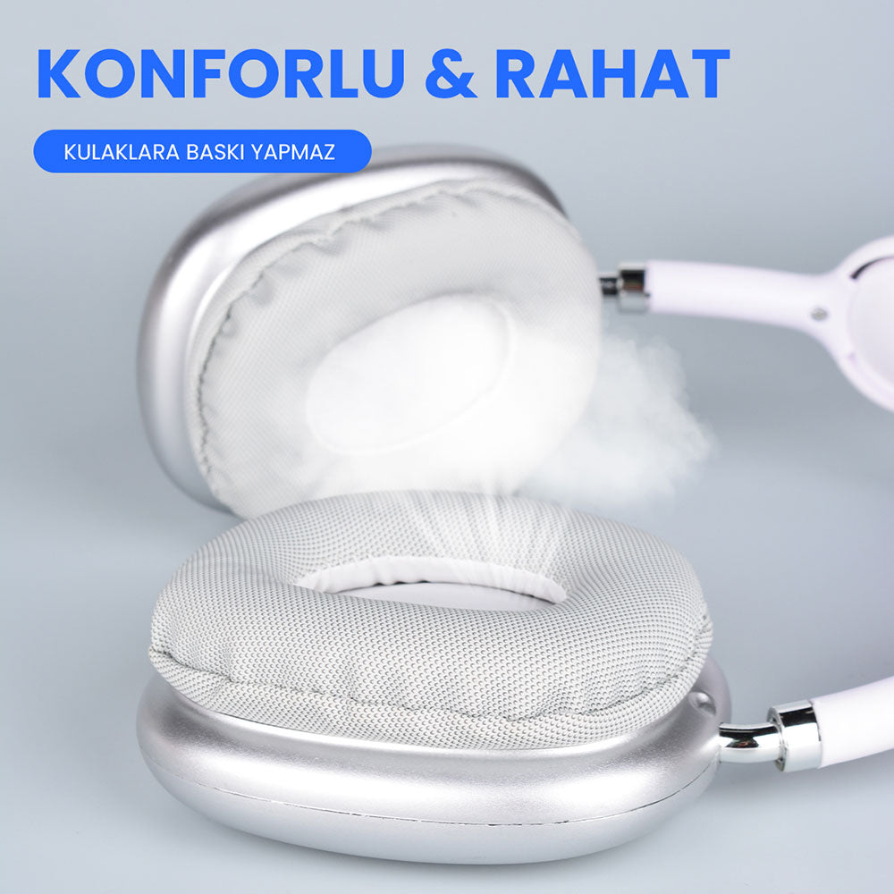 Lapas P10 Hi-Fi Ses Kalitesi Ayarlanabilir ve Katlanabilir Kulak Üstü Bluetooth Kulaklık Siyah