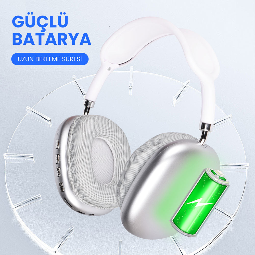 Lapas P10 Hi-Fi Ses Kalitesi Ayarlanabilir ve Katlanabilir Kulak Üstü Bluetooth Kulaklık Siyah
