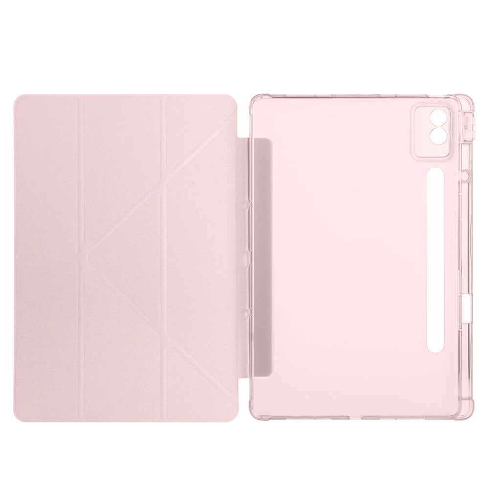 Lenovo Idea Tab Pro 12.7 TB-373FU Case Zore Tri Folding Stand Case with Pen Compartment Blue