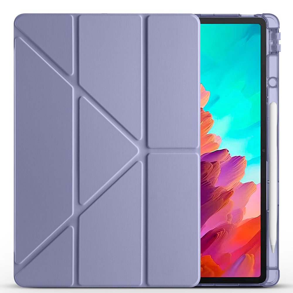 Lenovo Idea Tab Pro 12.7 TB-373FU Case Zore Tri Folding Stand Case with Pen Compartment Lilac