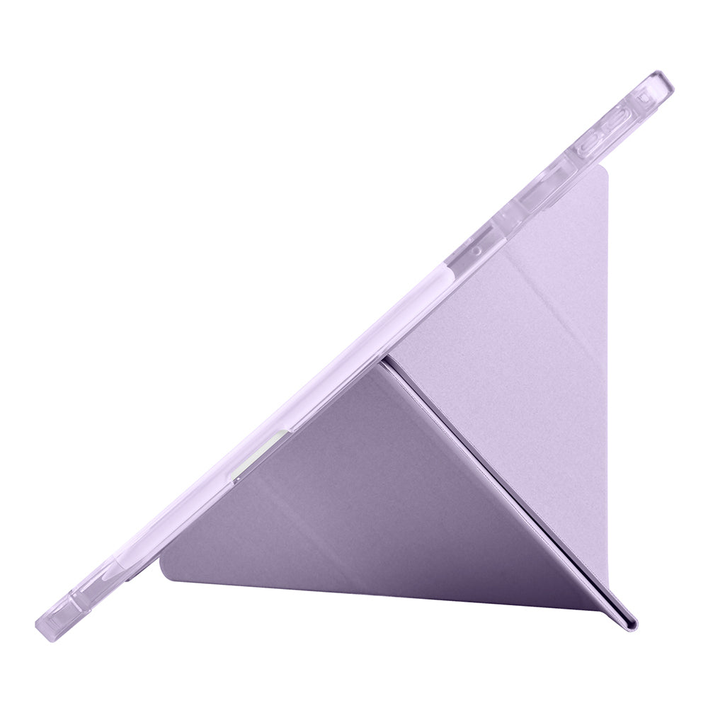 Lenovo Idea Tab Pro 12.7 TB-373FU Case Zore Tri Folding Stand Case with Pen Compartment Lilac