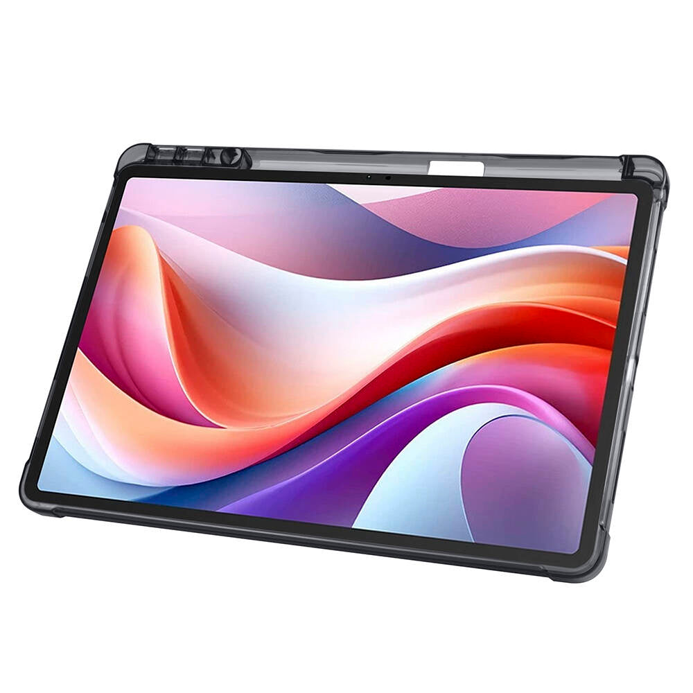 Lenovo M11 TB-330FU Case Zore Tri Folding Stand Case with Pen Compartment Black