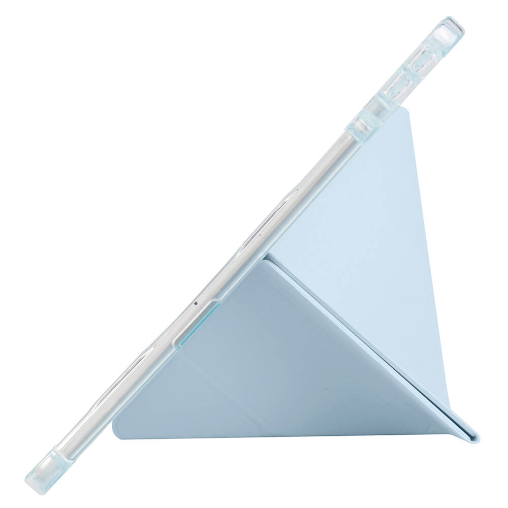 Lenovo M11 TB-330FU Case Zore Tri Folding Stand Case with Pen Compartment Blue
