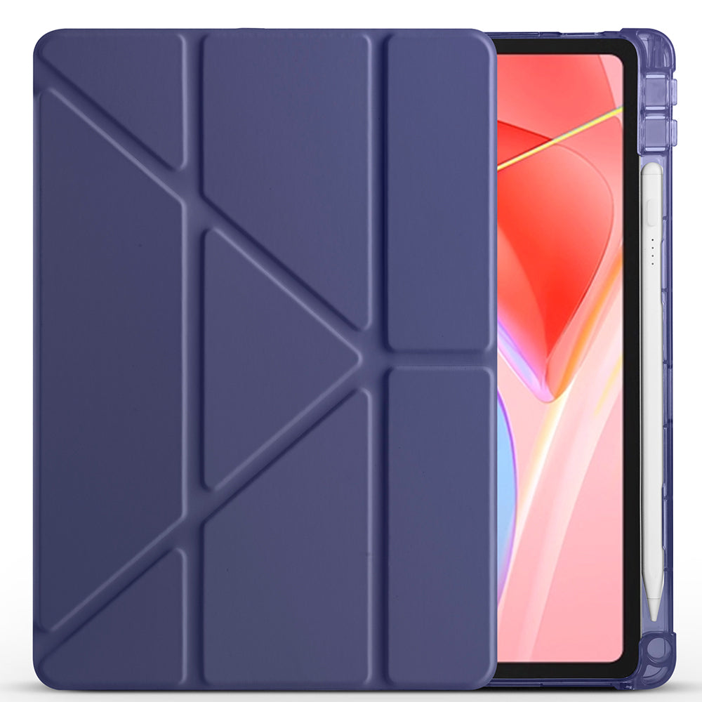 Lenovo Tab TB-311FU Case Zore Tri Folding Stand Case with Pen Compartment Rose Gold