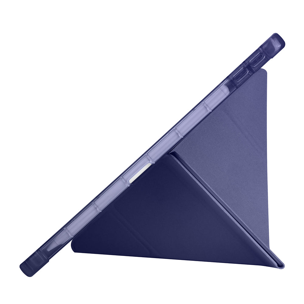 Lenovo Tab TB-311FU Case Zore Tri Folding Stand Case with Pen Compartment Navy Blue