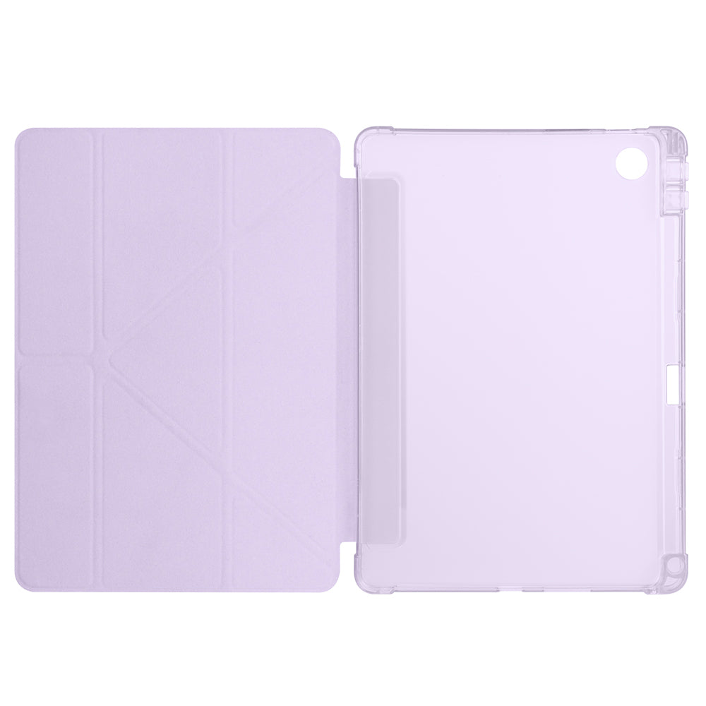 Lenovo Tab TB-311FU Case Zore Tri Folding Stand Case with Pen Compartment Rose Gold