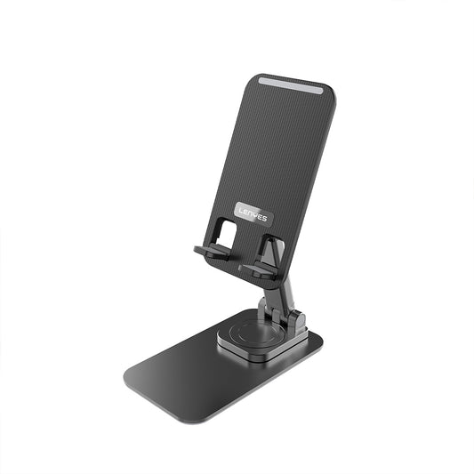 Lenyes CR136 Adjustable Foldable 360° Rotating Phone and Tablet Stand Black