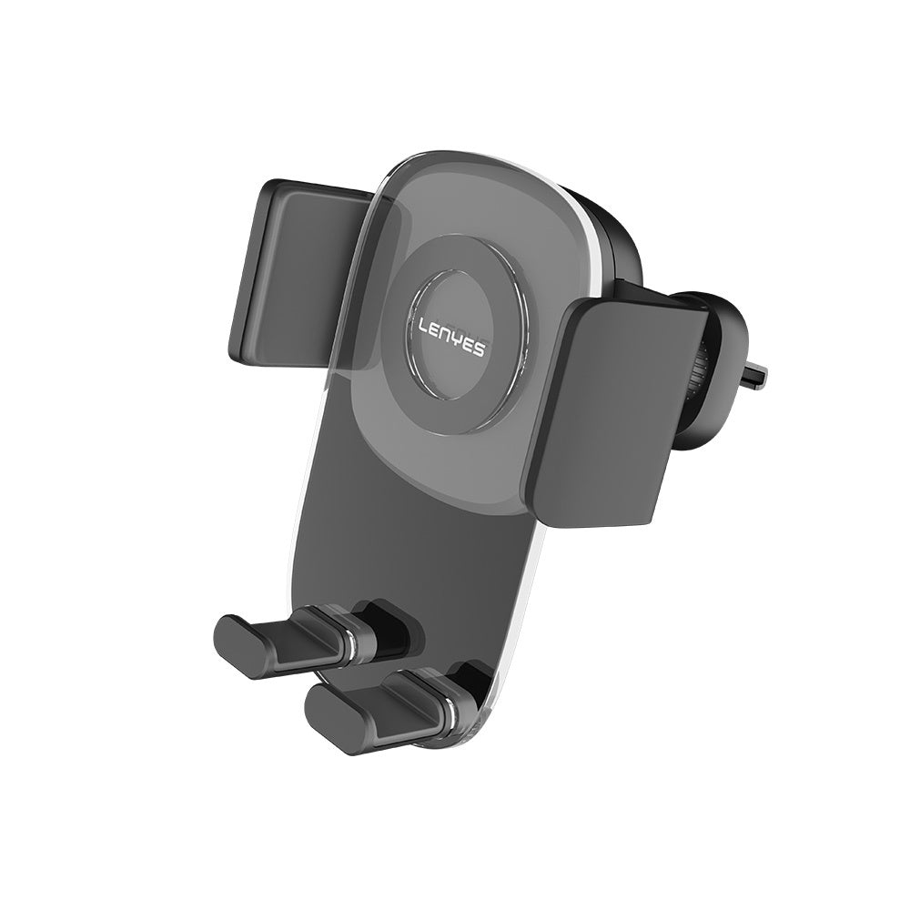 Lenyes CR143 360 Degree Rotating Ventilation Design Car Phone Holder Black