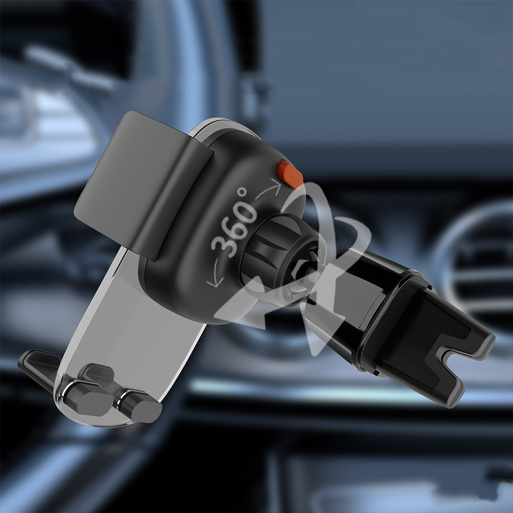 Lenyes CR143 360 Degree Rotating Ventilation Design Car Phone Holder Black