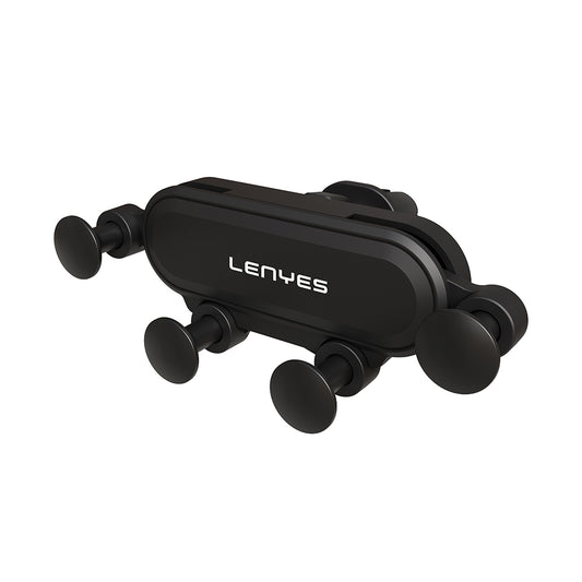 Lenyes CR151 360° Rotating Ventilation Design Car Phone Holder Black