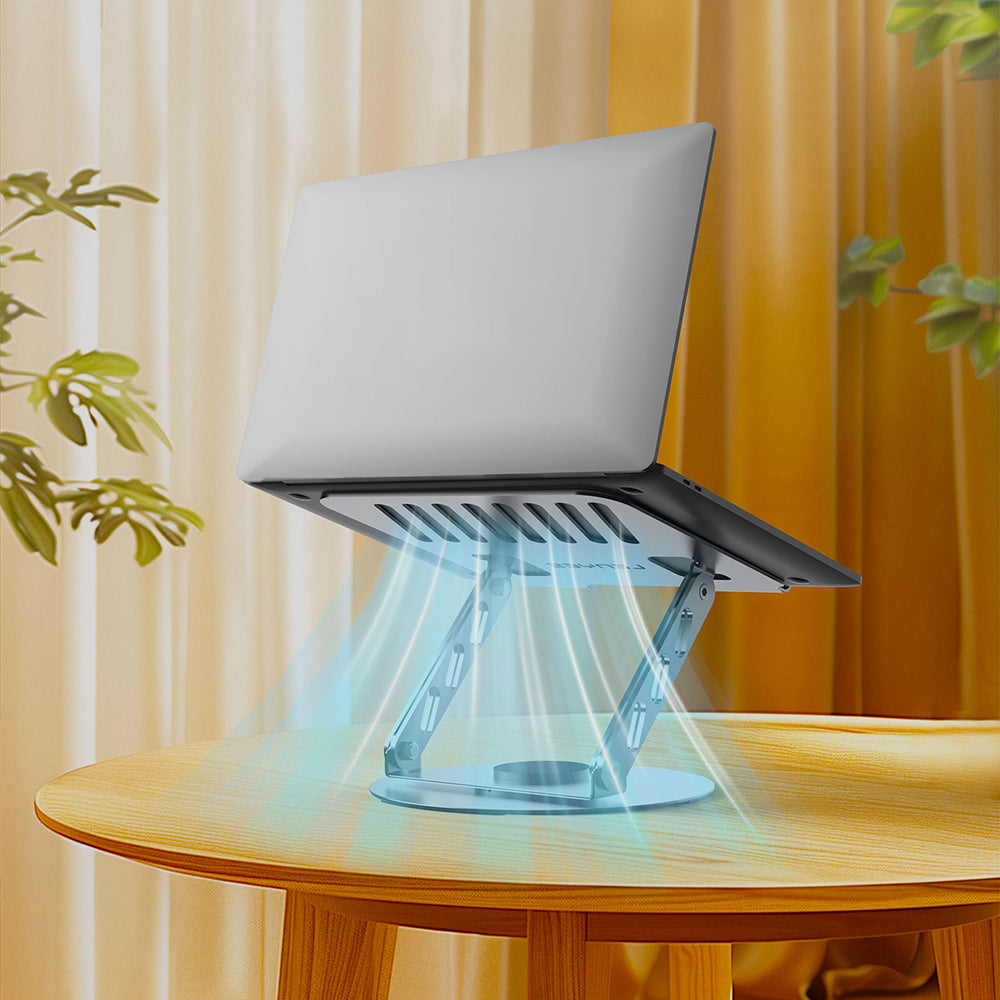 Lenyes CR190 360 Degree Rotating Foldable Laptop Stand Silver