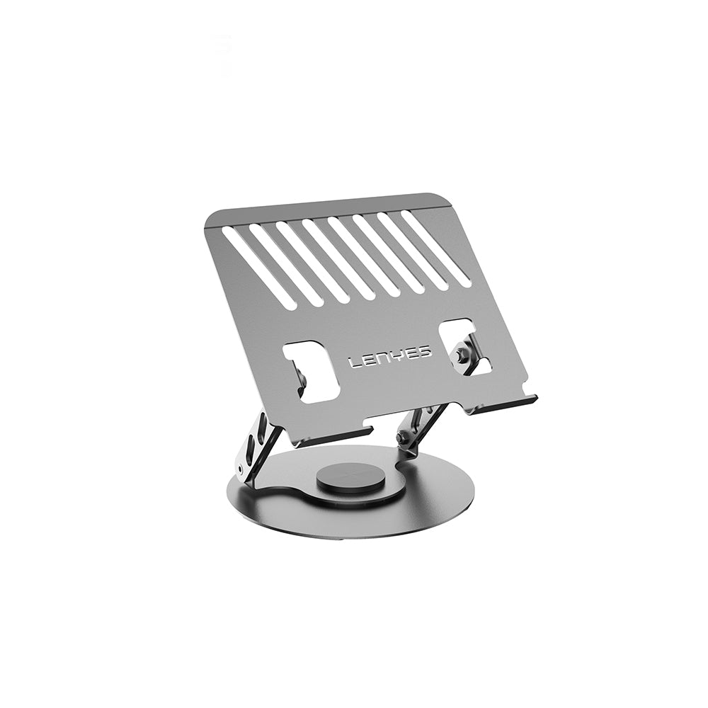 Lenyes CR190 360 Degree Rotating Foldable Laptop Stand Silver