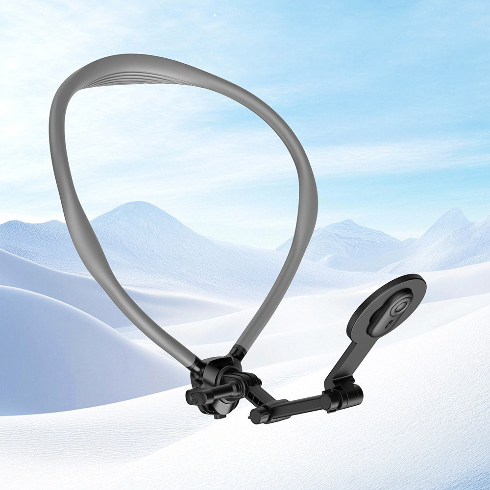 Lenyes CR197 Hands-Free Magnetic Neck Strap Phone Holder Black