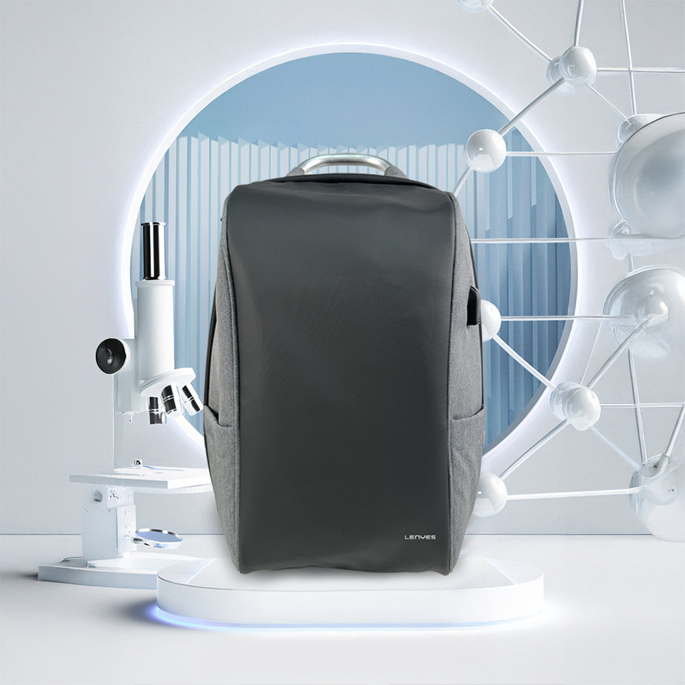 Lenyes LB506 Waterproof Travel Backpack with USB Charging Port Black-Gray