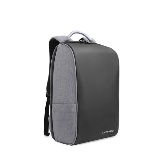 Lenyes LB506 Waterproof Travel Backpack with USB Charging Port Black-Gray