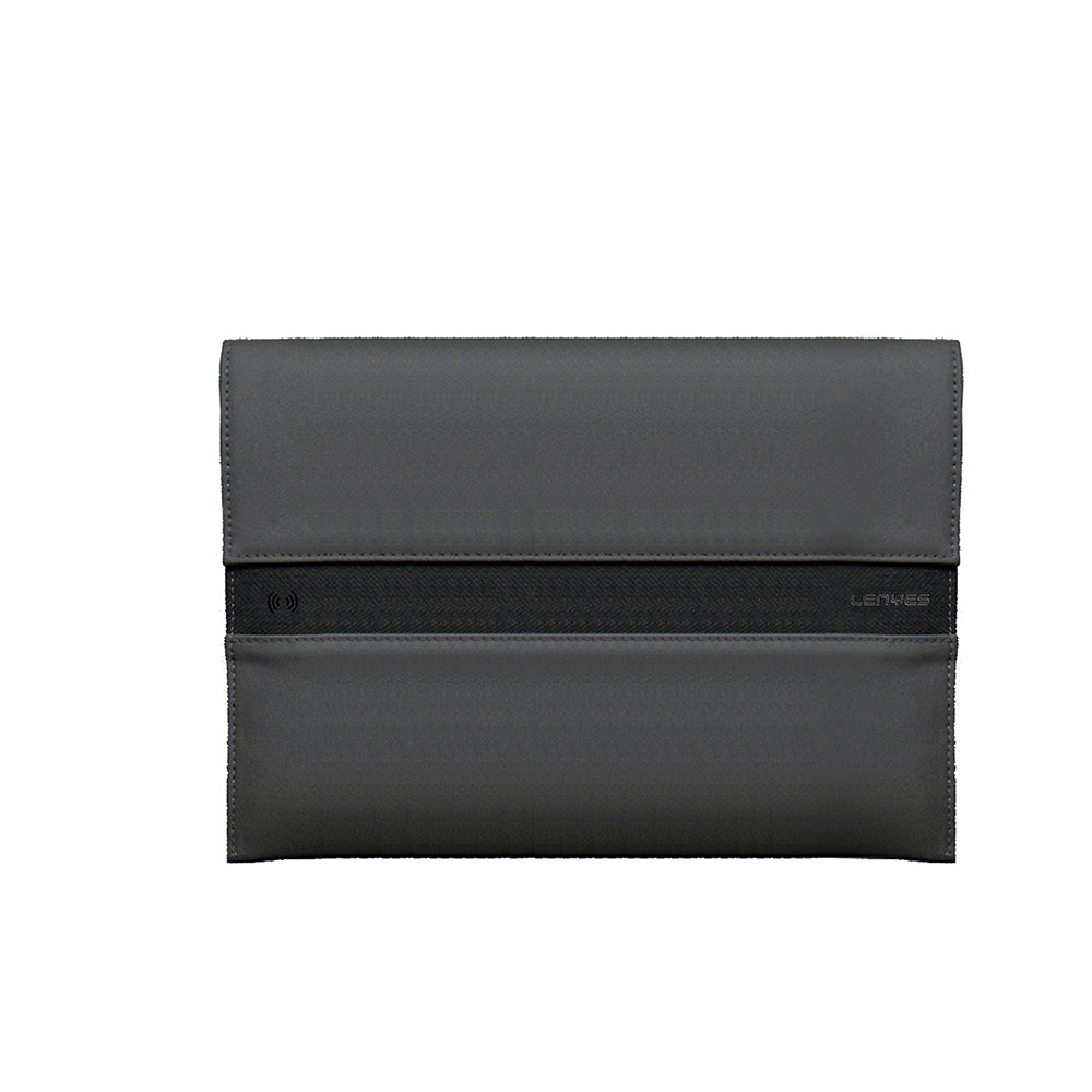 Lenyes LB511 NFC Tag Özellikli 14 inç Su Geçirmez Laptop Kılıfı Gri
