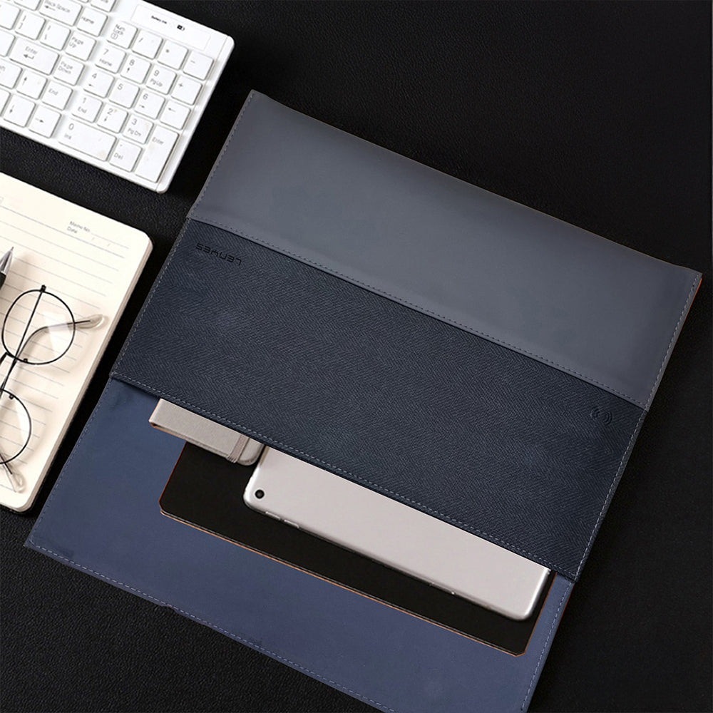 Lenyes LB511 NFC Tag Özellikli 14 inç Su Geçirmez Laptop Kılıfı Gri