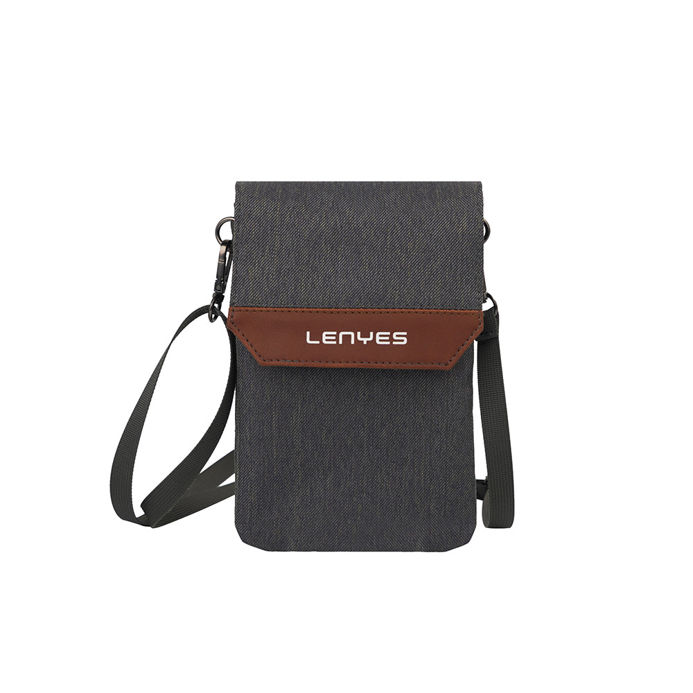 Lenyes LB546 Rambler Series Polyester Fabric Waterproof Mobile Accessory Bag Gray