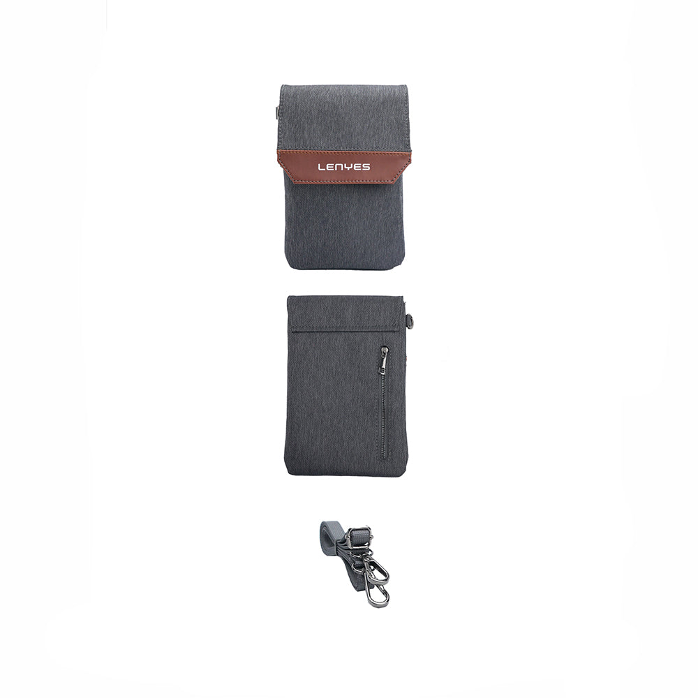Lenyes LB546 Rambler Series Polyester Fabric Waterproof Mobile Accessory Bag Gray